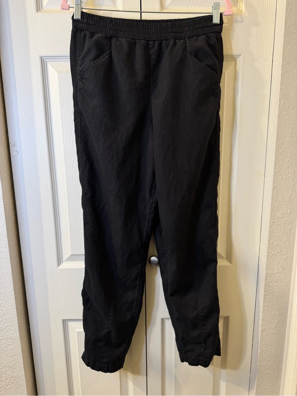 Caslon Black Cropped Elastic-Waist Ankle Pants